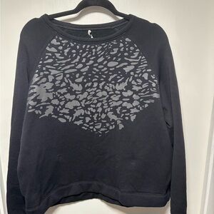 lululemon athletica Black and Gray Patterned Sweatshirt size 12